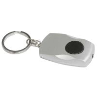 Heller Schlüsselanhänger mit Taschenlampe ,,Cyclop" in Silber Werbeartikel