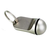 Runder Metall-Schlüsselanhänger ,,Chain" in Silber Werbeartikel