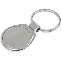 Runder Metall-Schlüsselanhänger ,,Circle" in Silber Werbeartikel